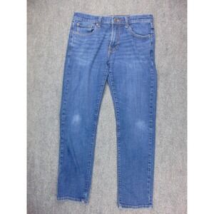 Lucky Brand Jeans Mens 32x32 221 Straight Blue Solid Denim‎ Casual Classic Pants